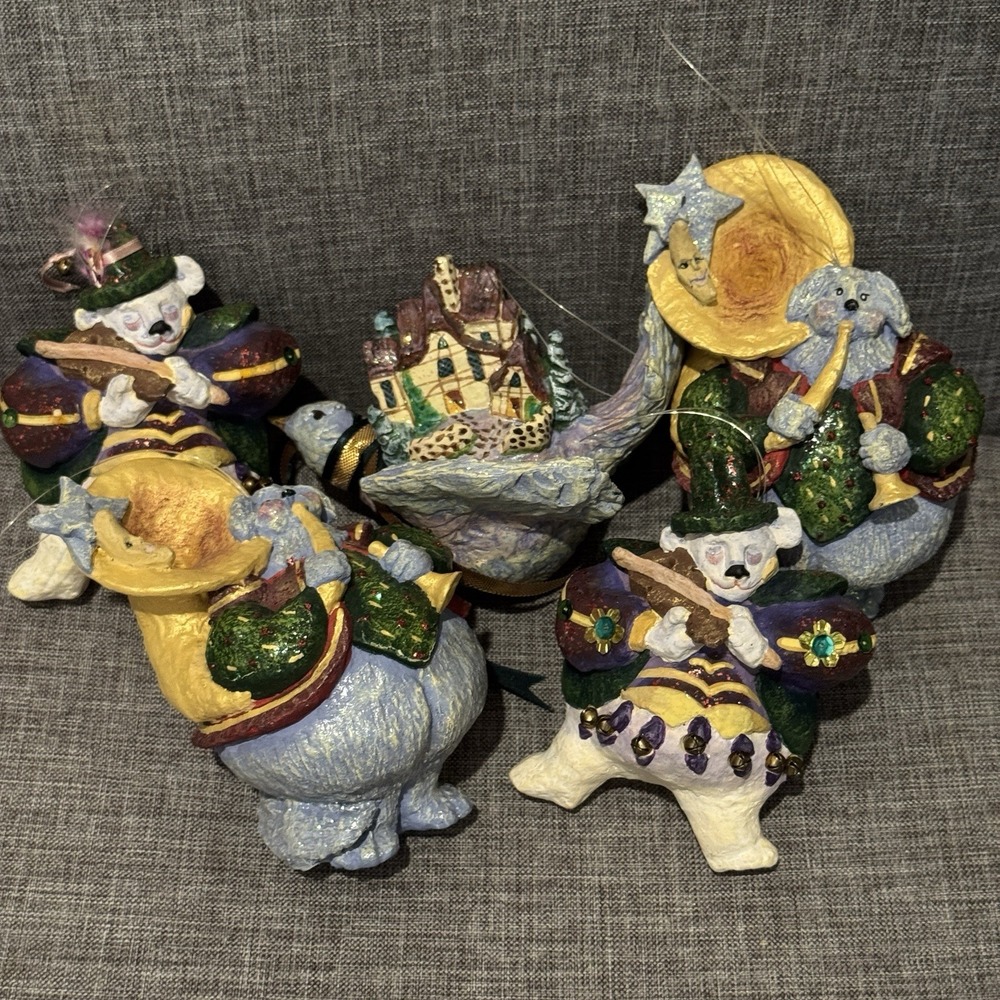 Vintage Dept 56 Czarry Nights Large Christmas Tree Ornament Band Lot Retired